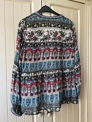 Zara Zara Etnik Desen Şifon Bluz