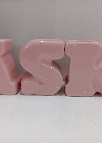 Diğer Pastel Pembe Blush Harf Dekor