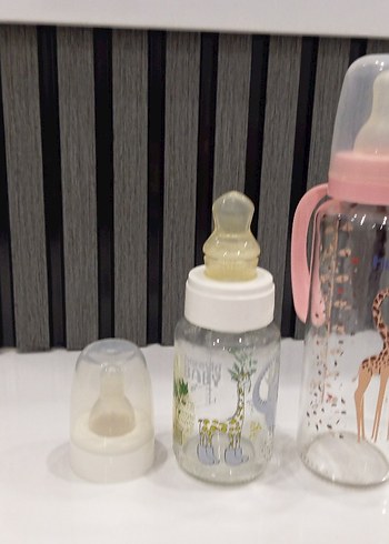 Beyaz Bebek Biberonu Pastel Desenli - Görsel 6