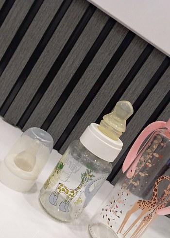 Beyaz Bebek Biberonu Pastel Desenli - Görsel 4