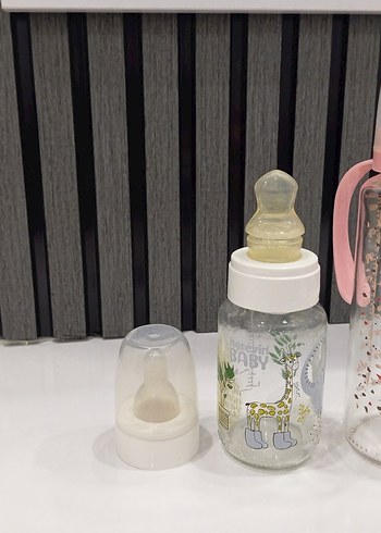 Beyaz Bebek Biberonu Pastel Desenli - Görsel 5