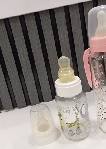 Beyaz Bebek Biberonu Pastel Desenli - Görsel 2