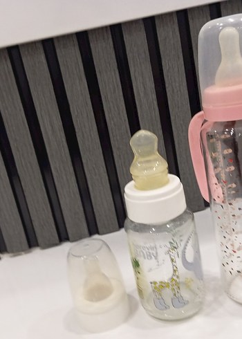 Beyaz Bebek Biberonu Pastel Desenli - Görsel 3