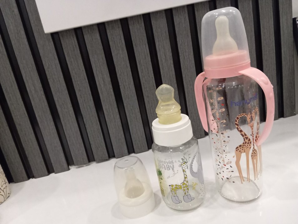 Beyaz Bebek Biberonu Pastel Desenli - Görsel 2