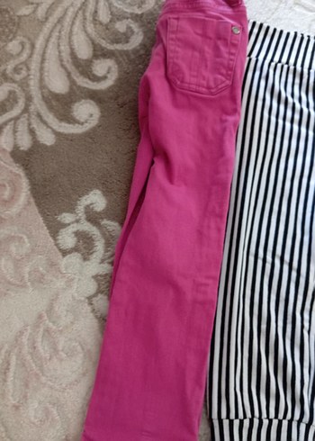 4 Yaş Beden gri Renk Kızlar için Gri Baggy Denim Pantolon