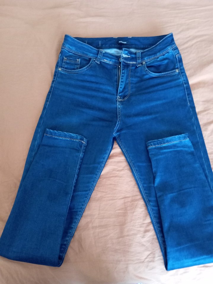 Kadın lacivert Dar Kesim Denim Pantolon — görsel 4/9