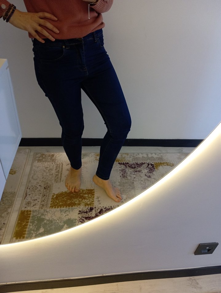 Kadın lacivert Dar Kesim Denim Pantolon — görsel 2/9