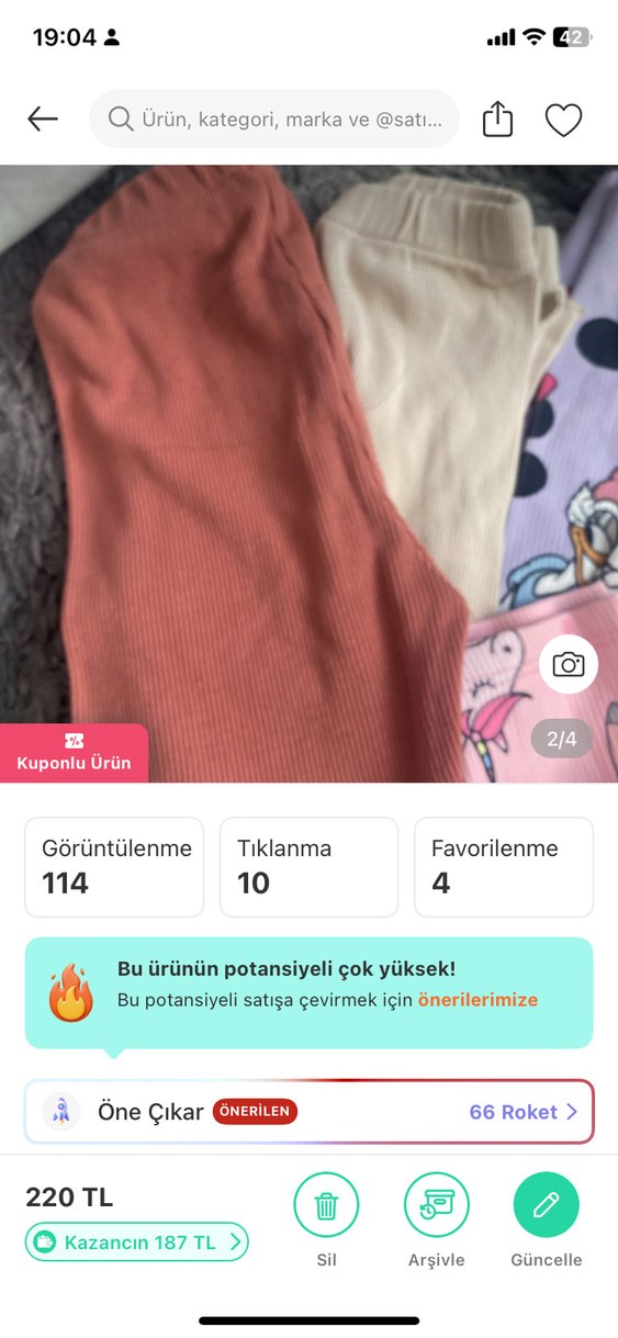 Kız Çocuk Renkli Baskılı Tayt 4 yas - Görsel 5