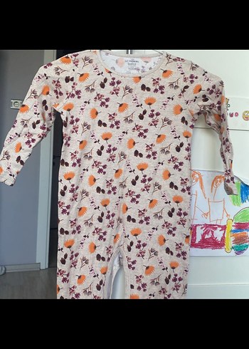 Sarı Uzun Kollu Çocuk Tulum 2 li 3/4 yas - Görsel 2