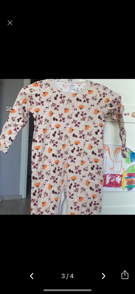 Sarı Uzun Kollu Çocuk Tulum 2 li 3/4 yas - Görsel 2