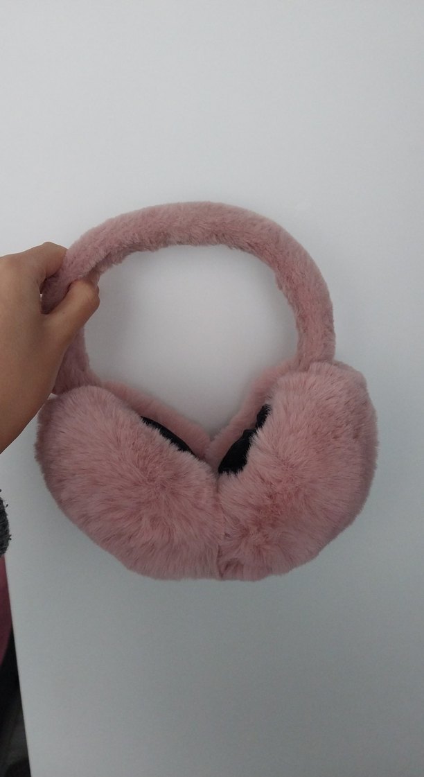 Pembe Tüylü Kulaklık - Görsel 3