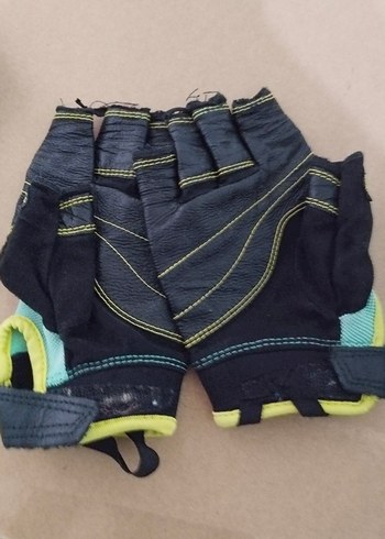 Turkuaz Biker Çocuk yelken Eldiveni Velcro - Görsel 2