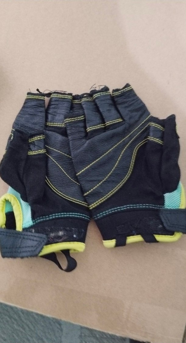 Turkuaz Biker Çocuk yelken Eldiveni Velcro - Görsel 2