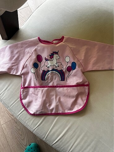 Kız çocuk boyama önlüğü unicorn desenli