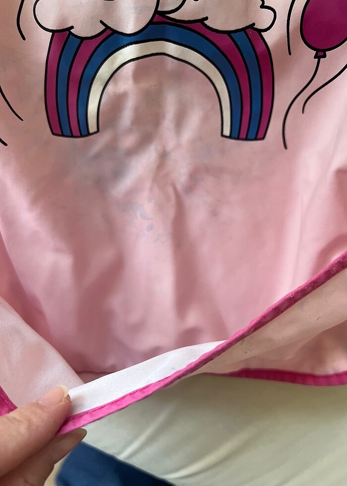 Kız çocuk boyama önlüğü unicorn desenli - Görsel 2