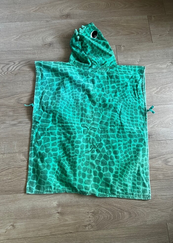 Dinozor desenli erkek çocuk panço havlu - Görsel 3