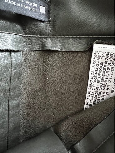 Zara haki deri tayt pamuk - Görsel 6