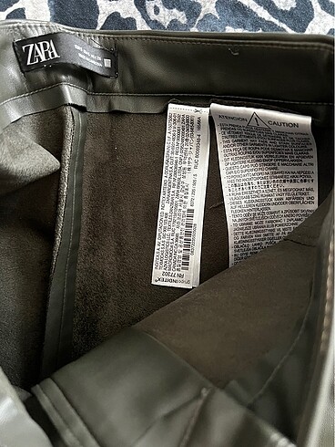 Zara haki deri tayt pamuk - Görsel 7