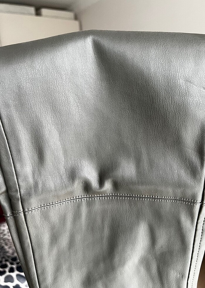 Zara haki deri tayt pamuk - Görsel 4