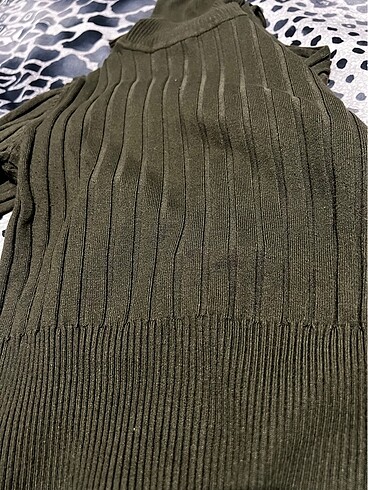 Zara haki s beden sıfır crop kazak - Görsel 4