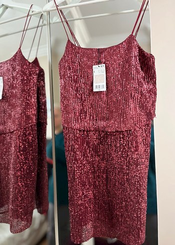 Mango sıfır etiketli parti elbisesi - Görsel 2