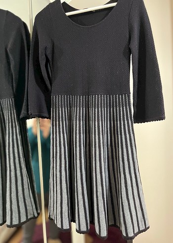 Yün karışımı triko elbise - Görsel 4