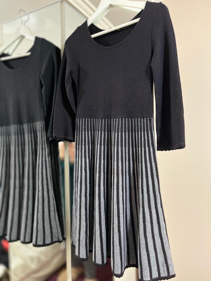 Yün karışımı triko elbise - Görsel 3