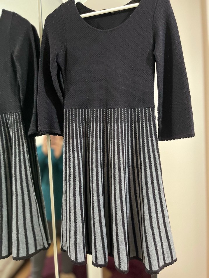 Yün karışımı triko elbise - Görsel 4