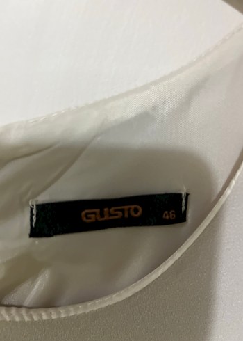 Bej Kolsuz Midi Ofis Elbisesi Gusto - Görsel 3