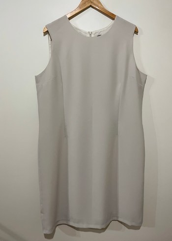 Bej Kolsuz Midi Ofis Elbisesi Gusto - Görsel 6