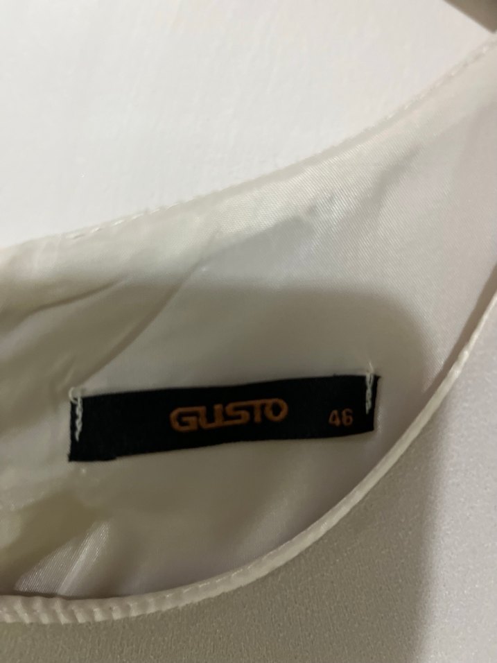 Bej Kolsuz Midi Ofis Elbisesi Gusto - Görsel 3