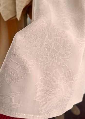 Krem rengi hamile elbisesi - Görsel 4