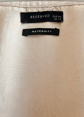 Krem rengi hamile elbisesi - Görsel 6