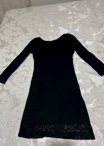 Zara pamuklu örme mini elbise - Görsel 6