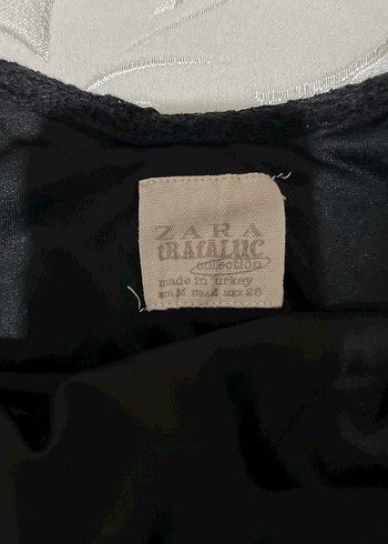 Zara pamuklu örme mini elbise - Görsel 7