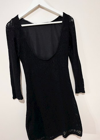 Zara pamuklu örme mini elbise - Görsel 4