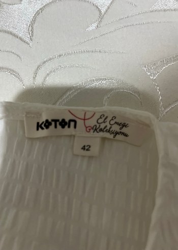 Kar beyazı yeni hamile elbisesi - Görsel 4