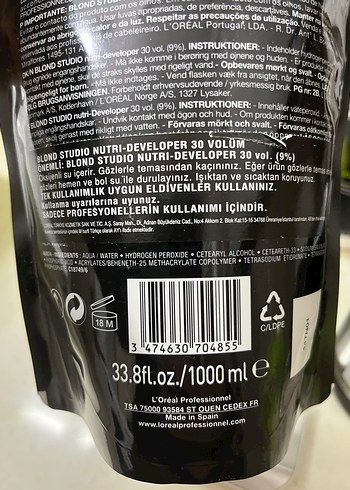 30 Volüm %9 Loreal profesyonel studio olsidanı - Görsel 4