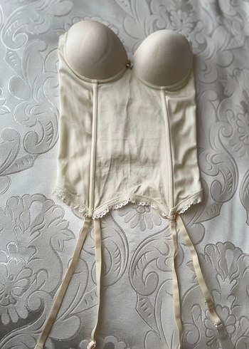 Krem rengi jartiyerli büstiyer 75 B - Görsel 2