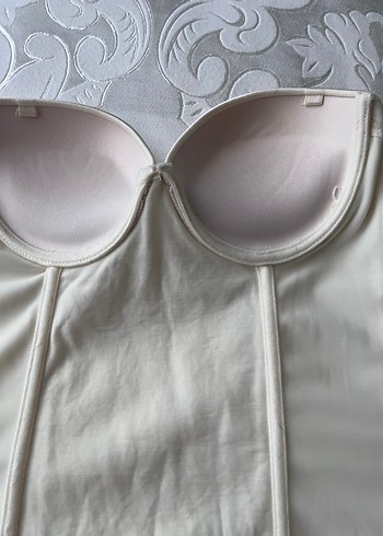 Krem rengi jartiyerli büstiyer 75 B - Görsel 8