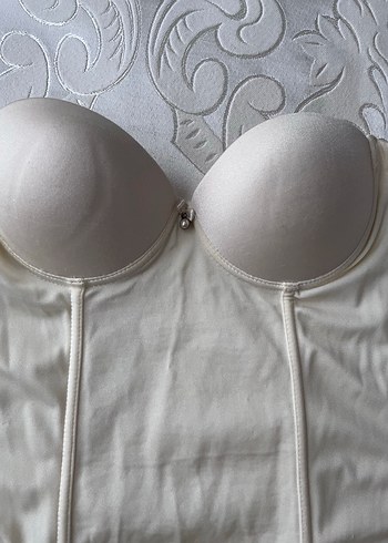 Krem rengi jartiyerli büstiyer 75 B - Görsel 6