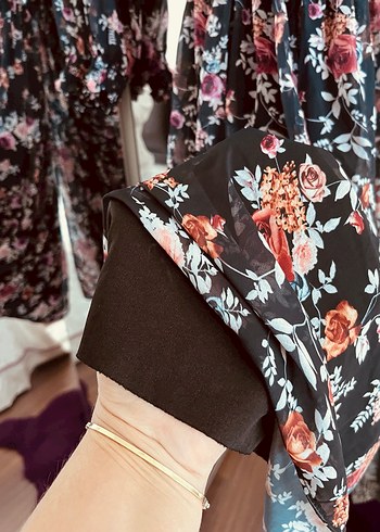 Midi şifon elbise - Görsel 8