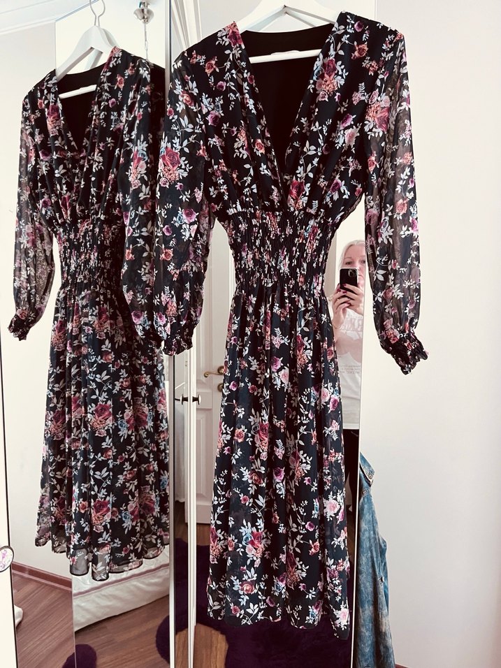 Midi şifon elbise - Görsel 2