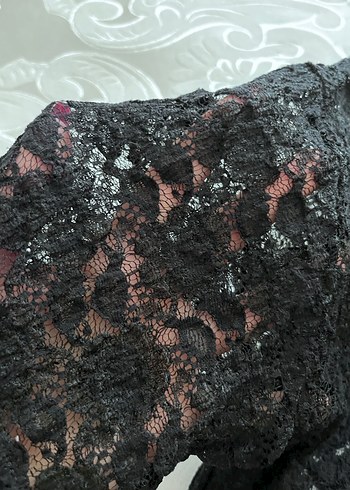 Likralı güpür bluz - Görsel 4