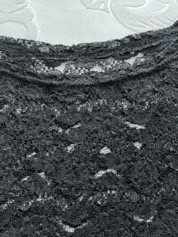 Likralı güpür bluz - Görsel 2