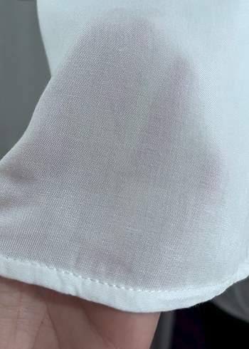 Yazlık beyaz gömlek - Görsel 8