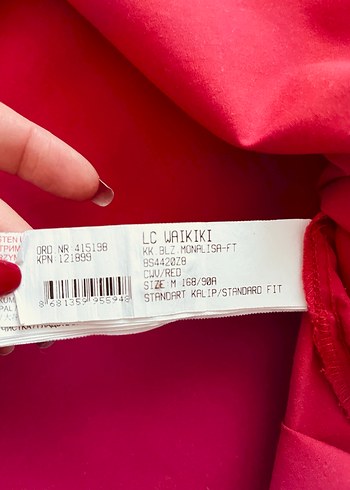 Kırmızı kısa kollu bluz - Görsel 5