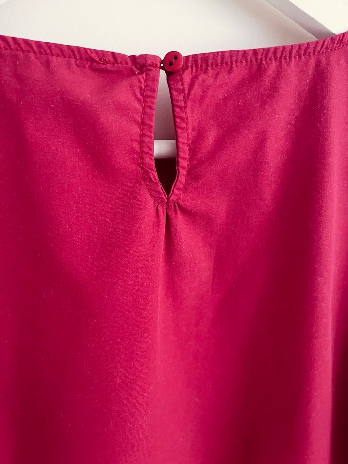 Kırmızı kısa kollu bluz - Görsel 4