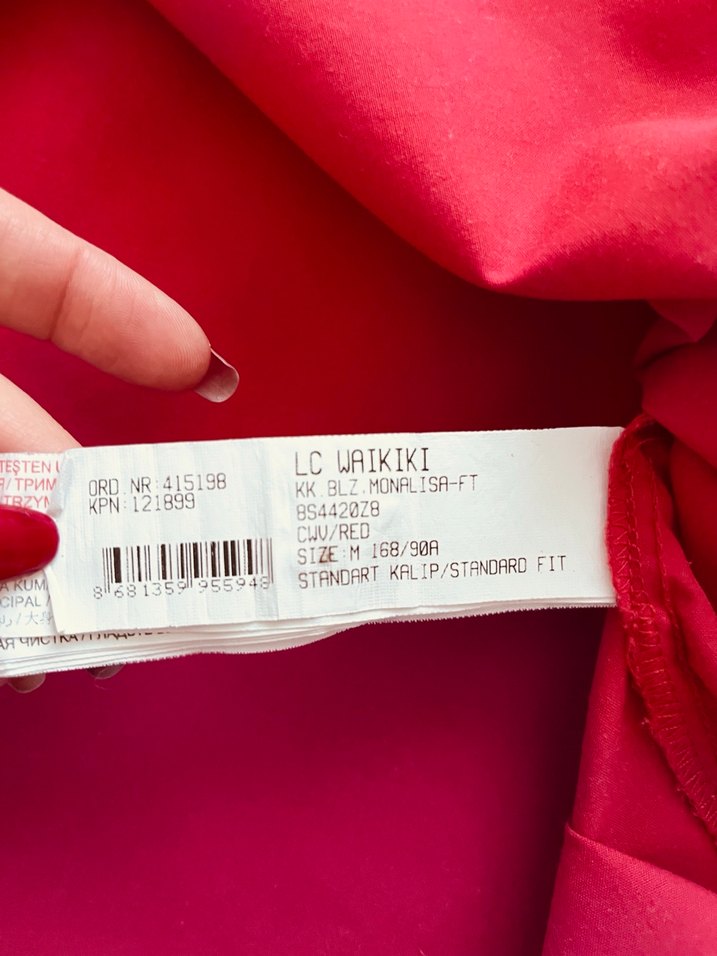 Kırmızı kısa kollu bluz - Görsel 5