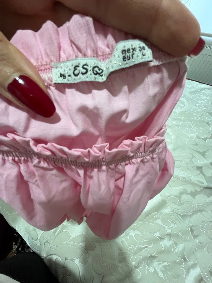 Pamuklu ince crop bluz - Görsel 3